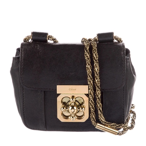 Chloe Handbags - CHLOÉ DESIGNER BLACK AND GOLD
Leather Elsie Shoulder Bag